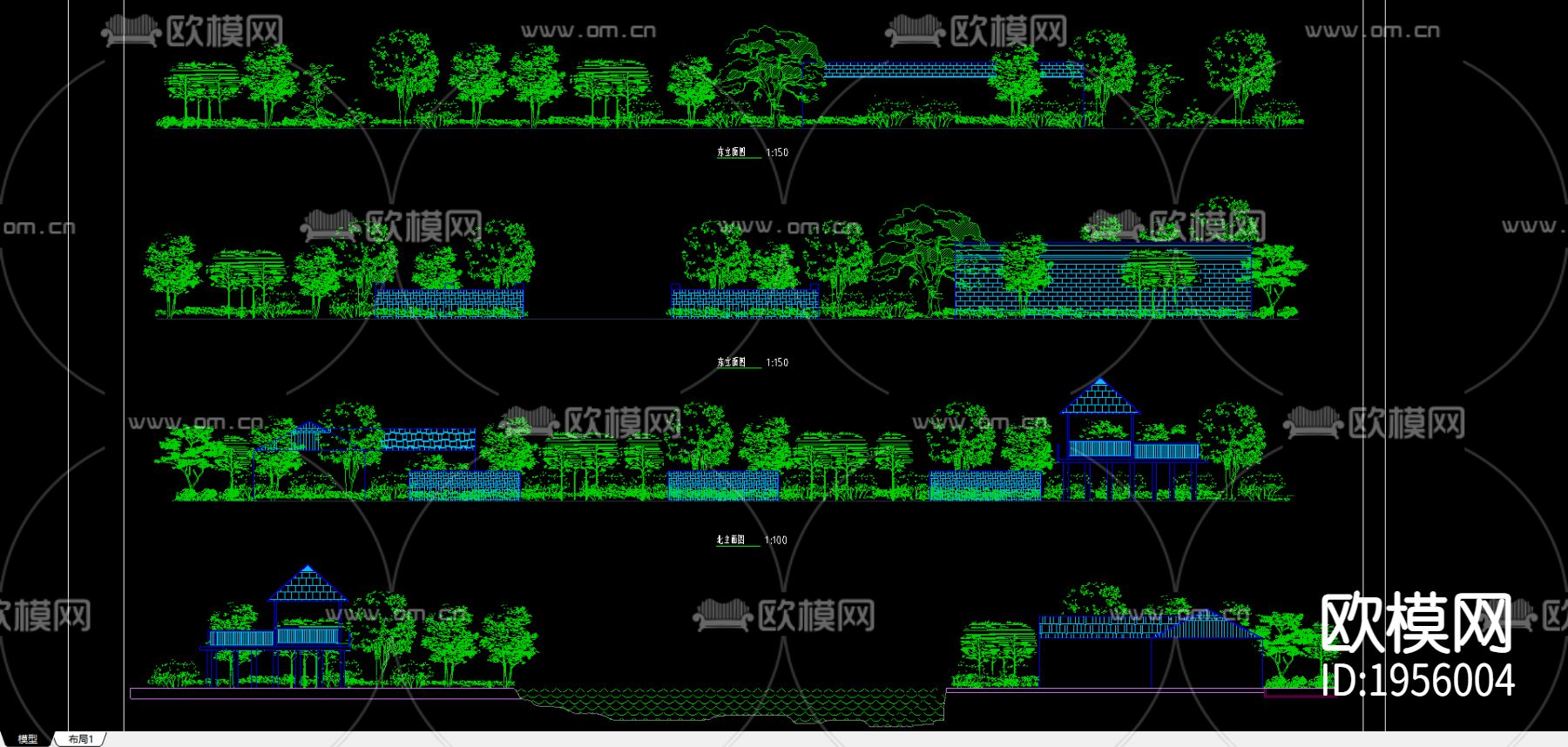 园林cad施工图下载