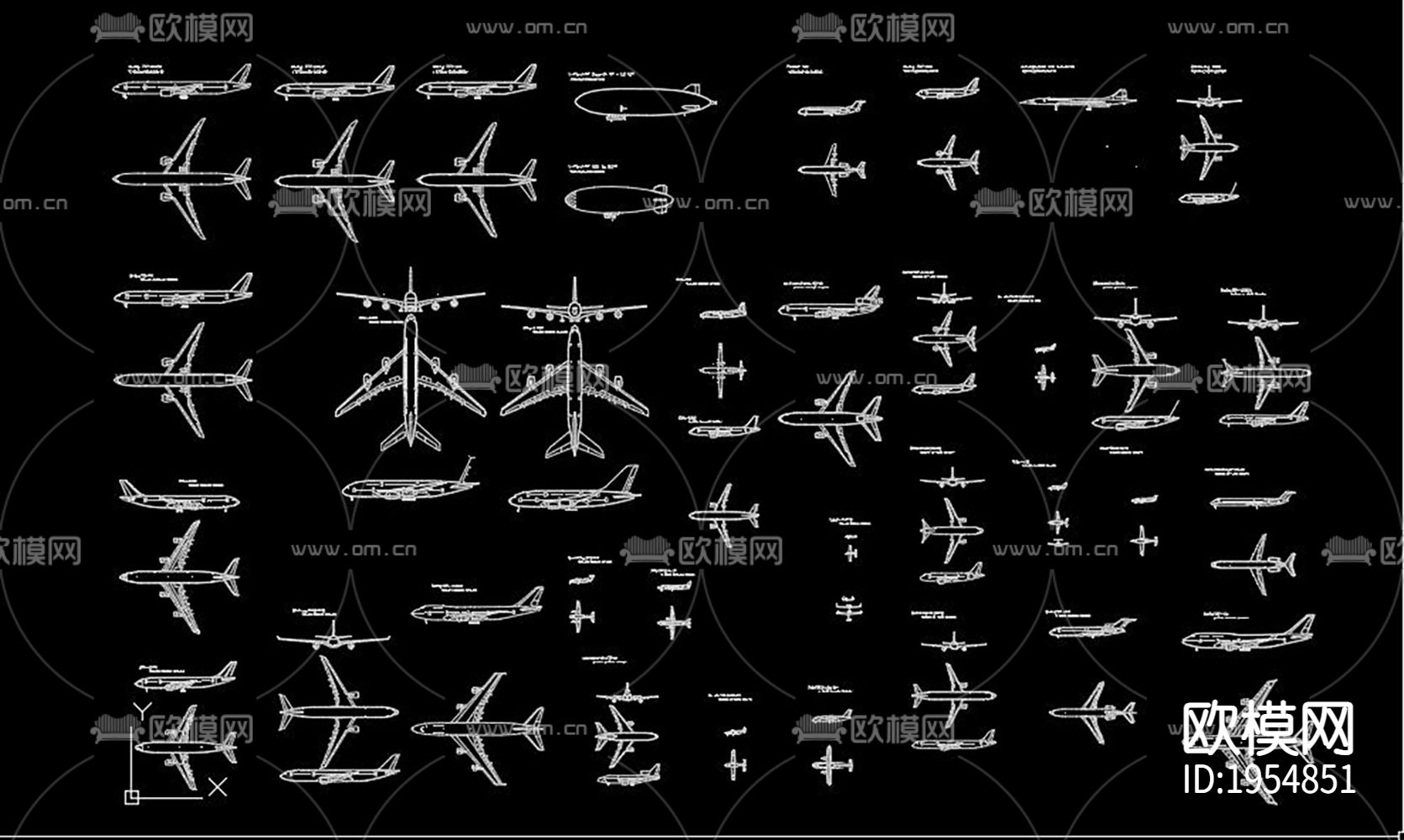 飞机cad图块下载（渲染图1）