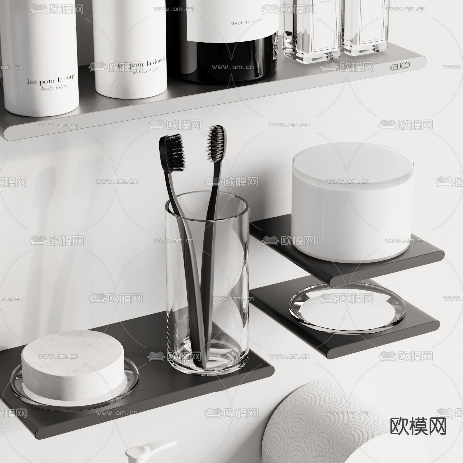 现代卫浴洗涤用品3d模型下载（渲染图4）