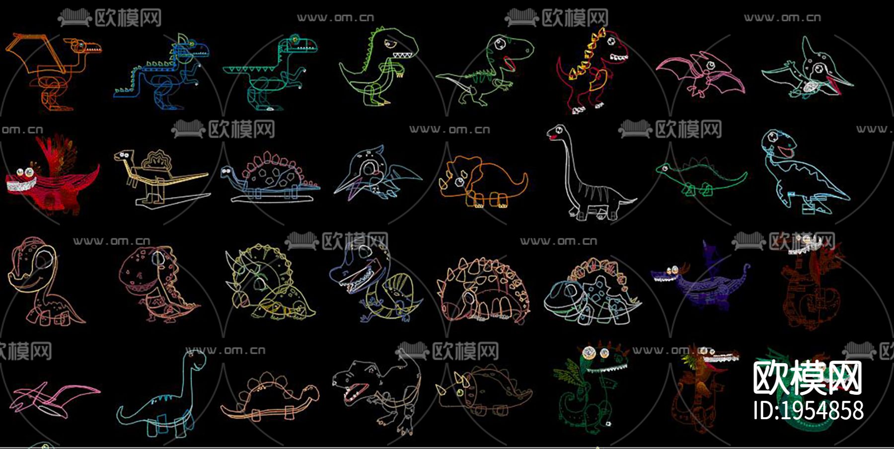 小恐龙cad图块下载（渲染图1）