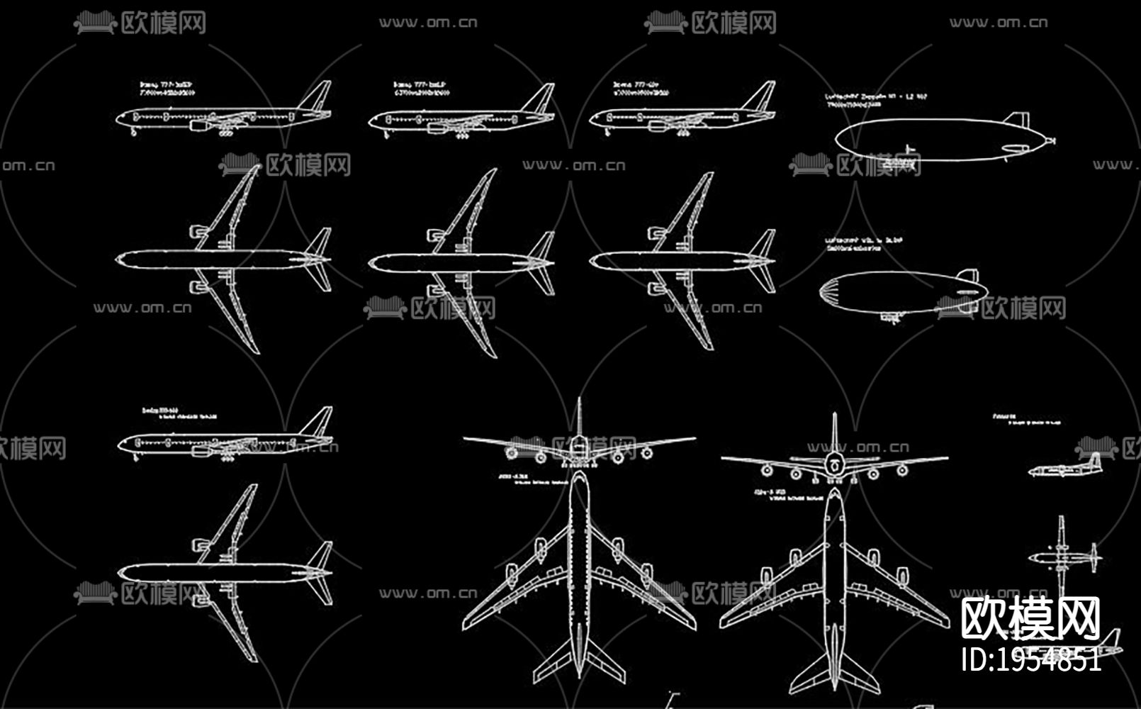 飞机cad图块下载（渲染图2）
