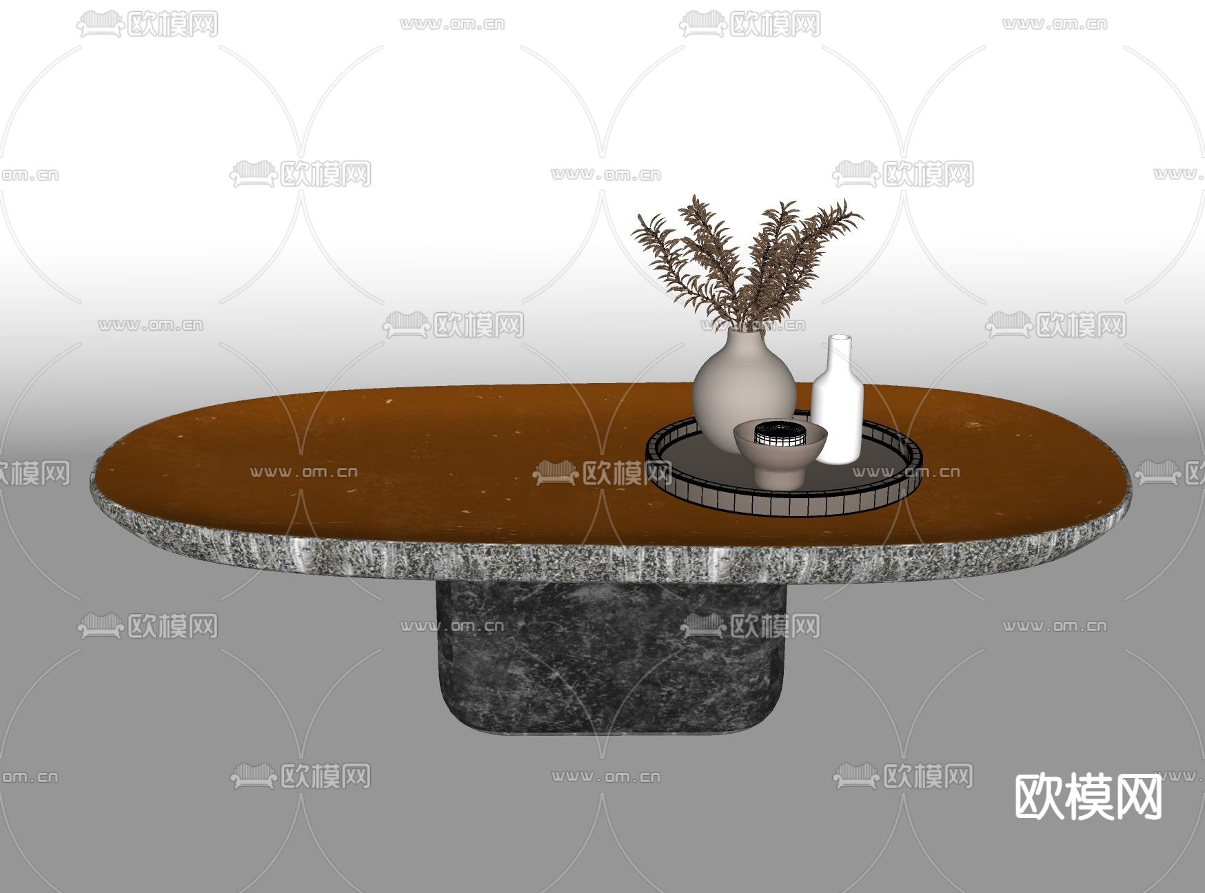北欧茶几su模型下载（渲染图2）