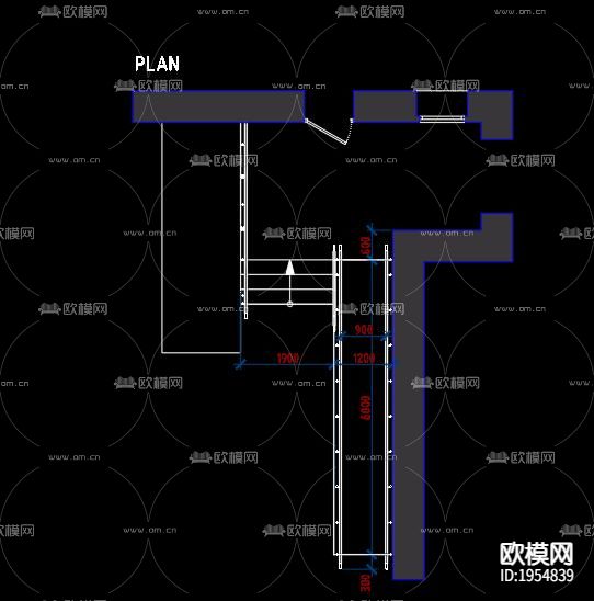 室外楼梯坡道CAD施工图下载（渲染图3）
