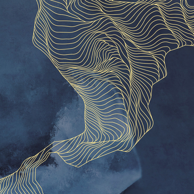  新中式山水抽象壁纸 