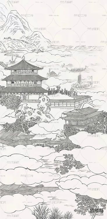 新中式梅花壁纸下载（渲染图8）