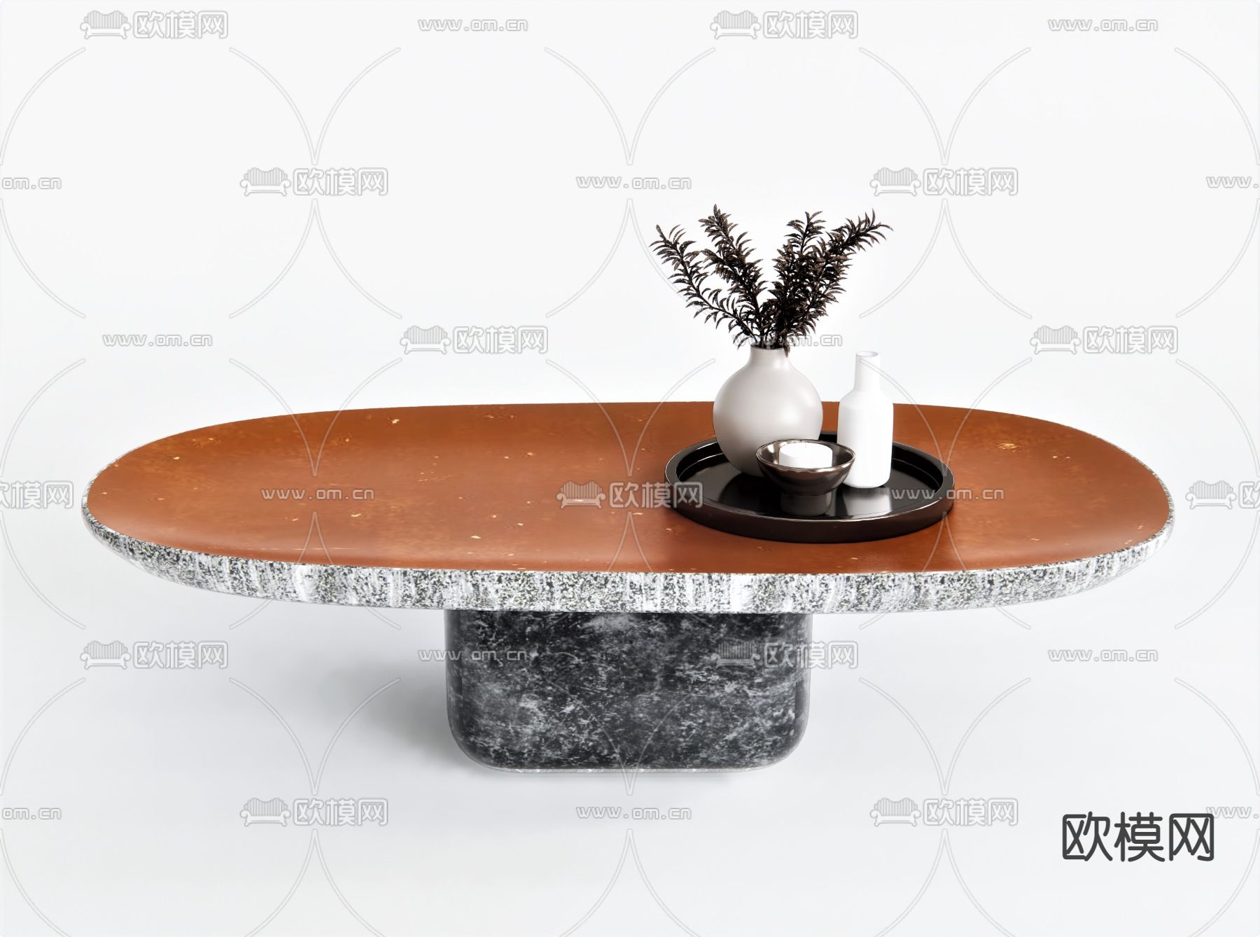 北欧茶几su模型下载（渲染图1）