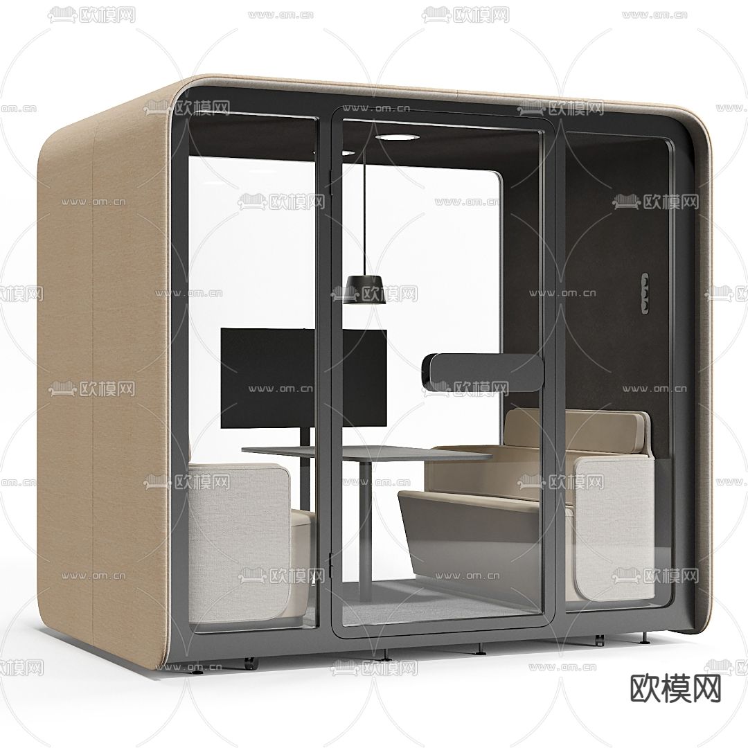 现代办公休闲亭 亭子3d模型下载