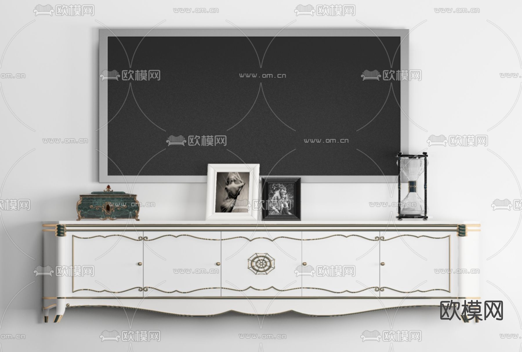 欧式电视柜免费3d模型