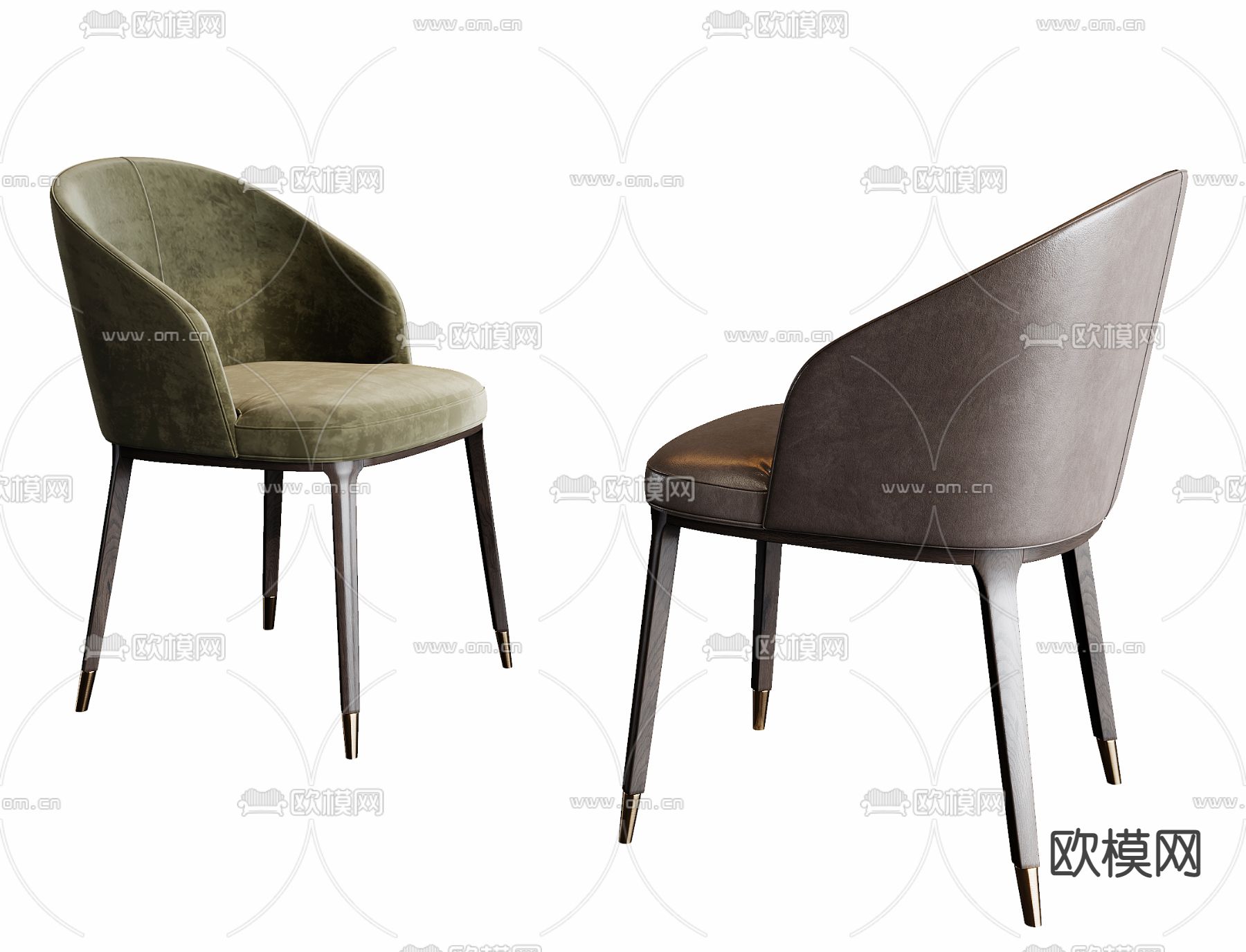 现代单椅餐椅su模型下载（渲染图1）