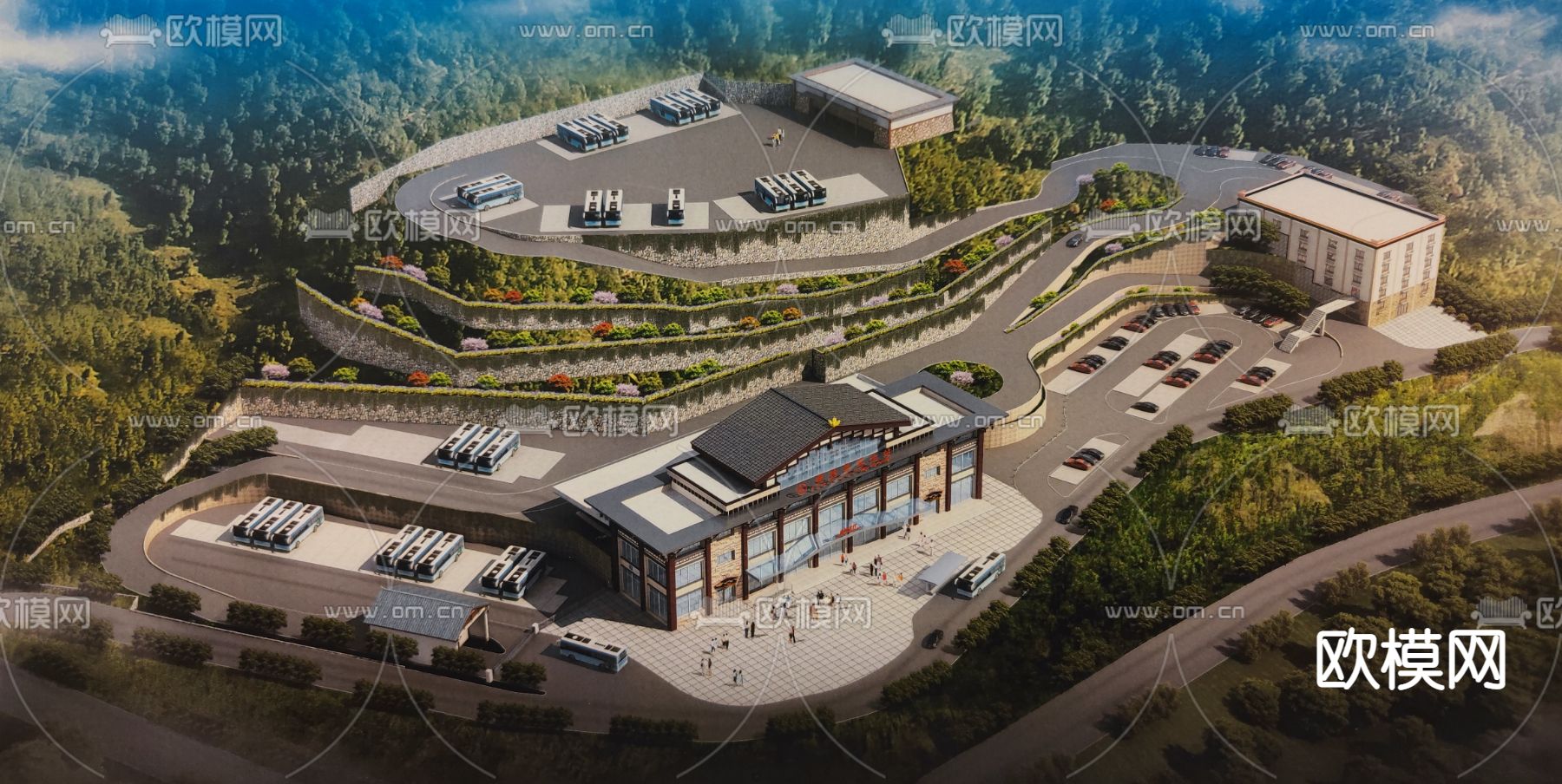 现代山地免费3d模型下载