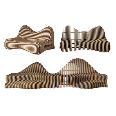  现代异形公用椅su模型 