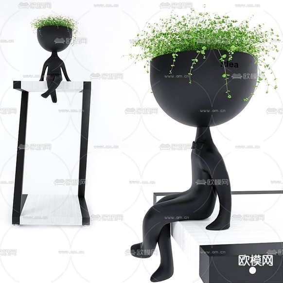 现代边几免费3d模型下载(渲染图3)