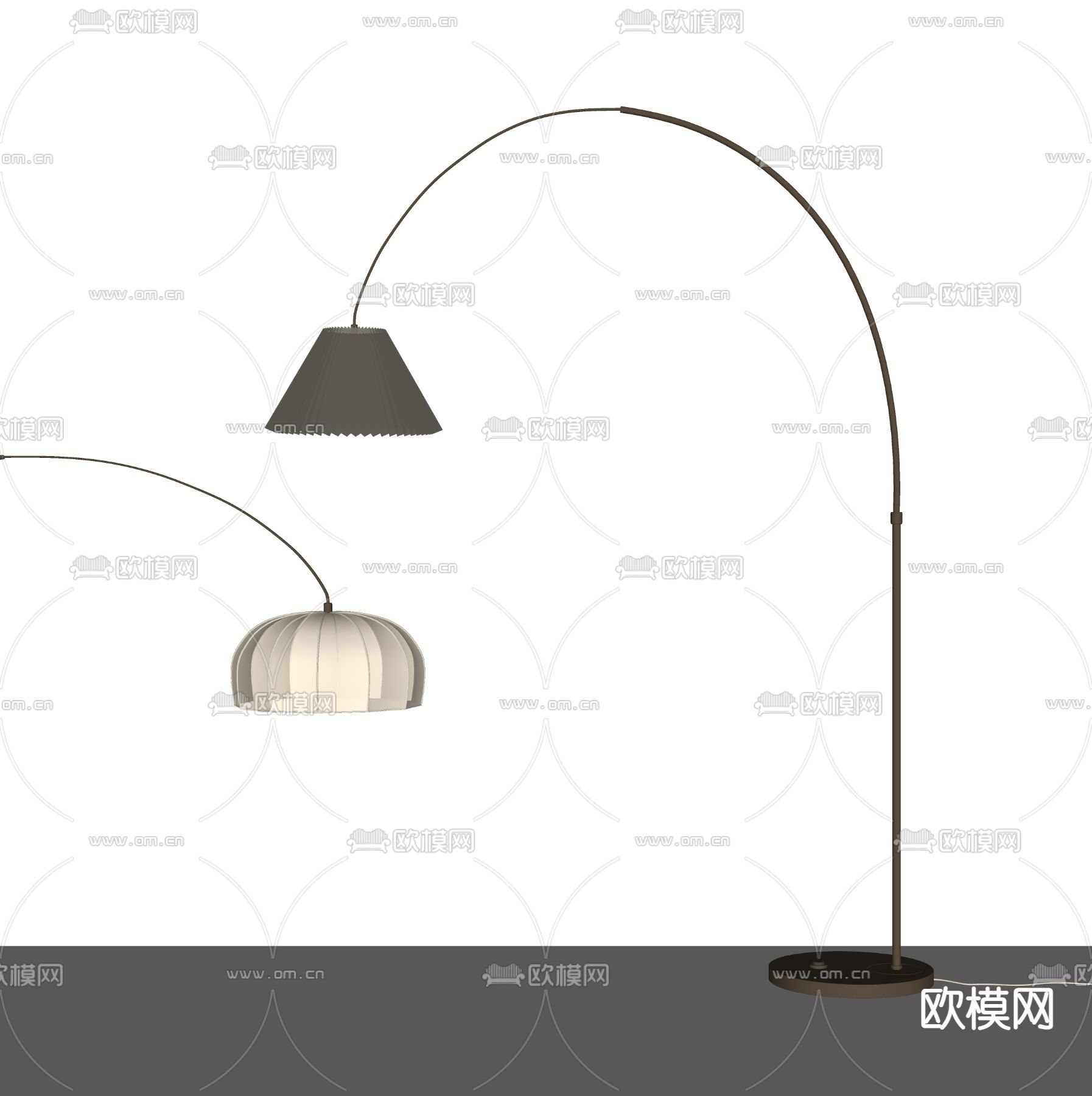 现代钓鱼灯su模型下载（渲染图2）