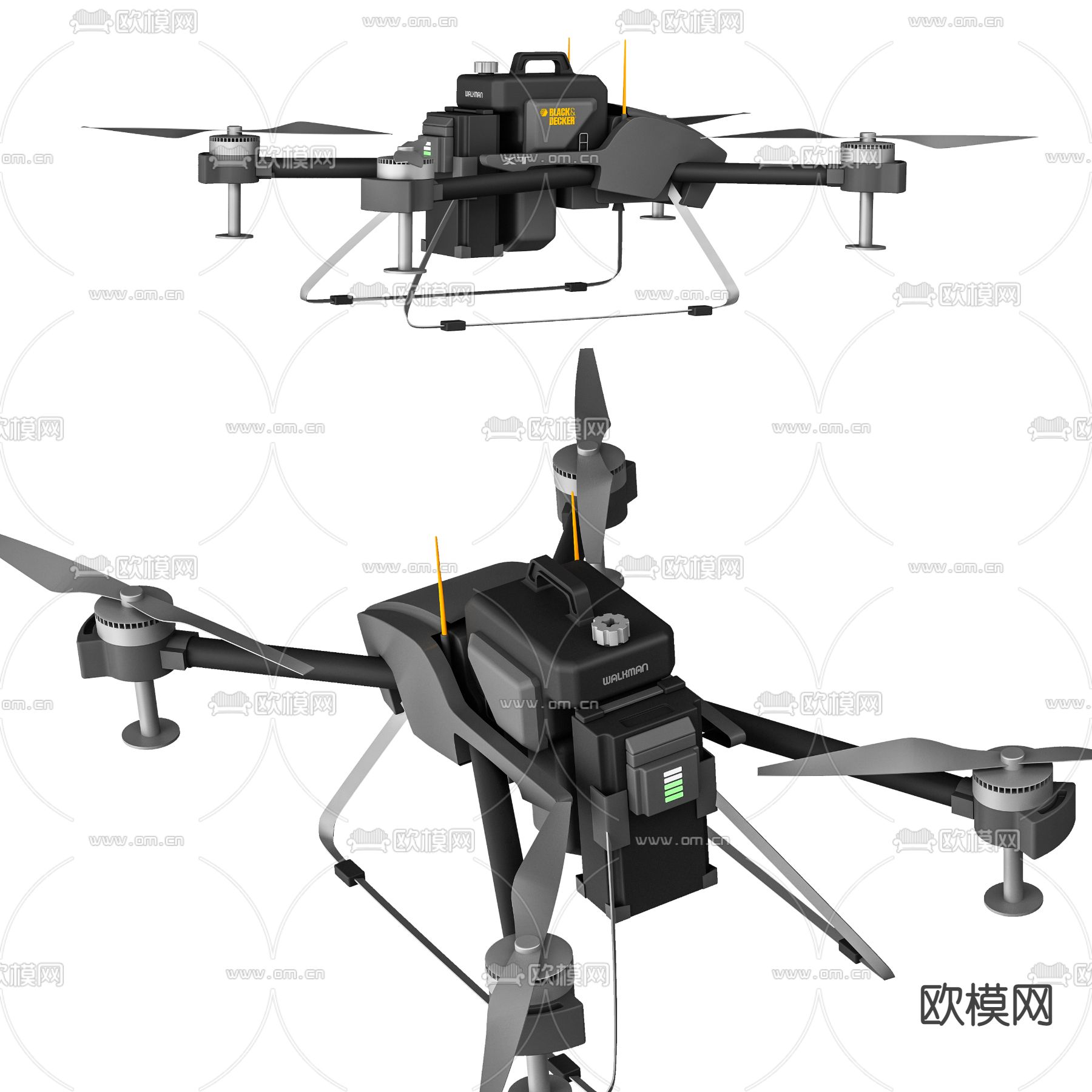 现代无人机3d模型下载