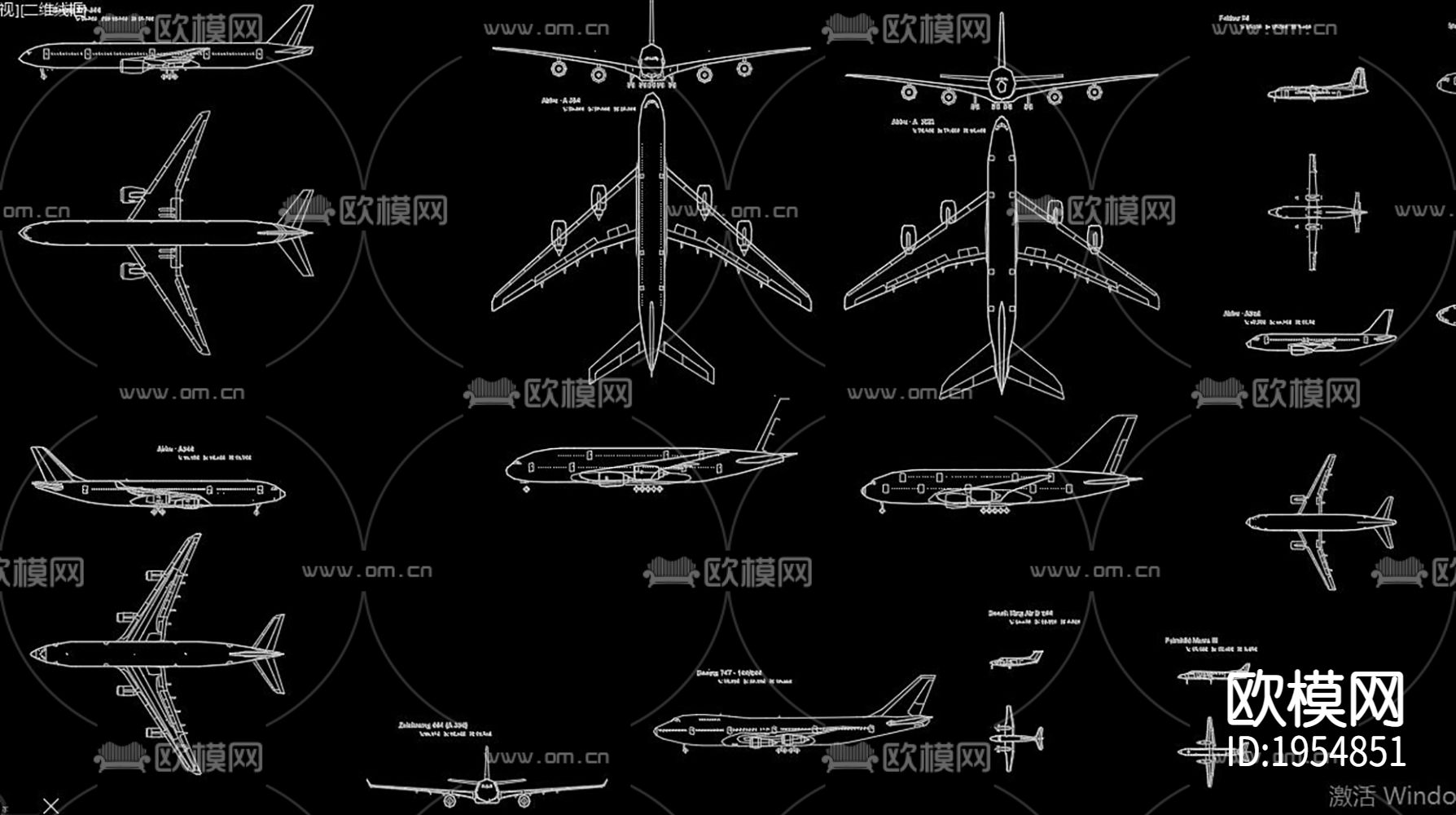 飞机cad图块下载（渲染图3）