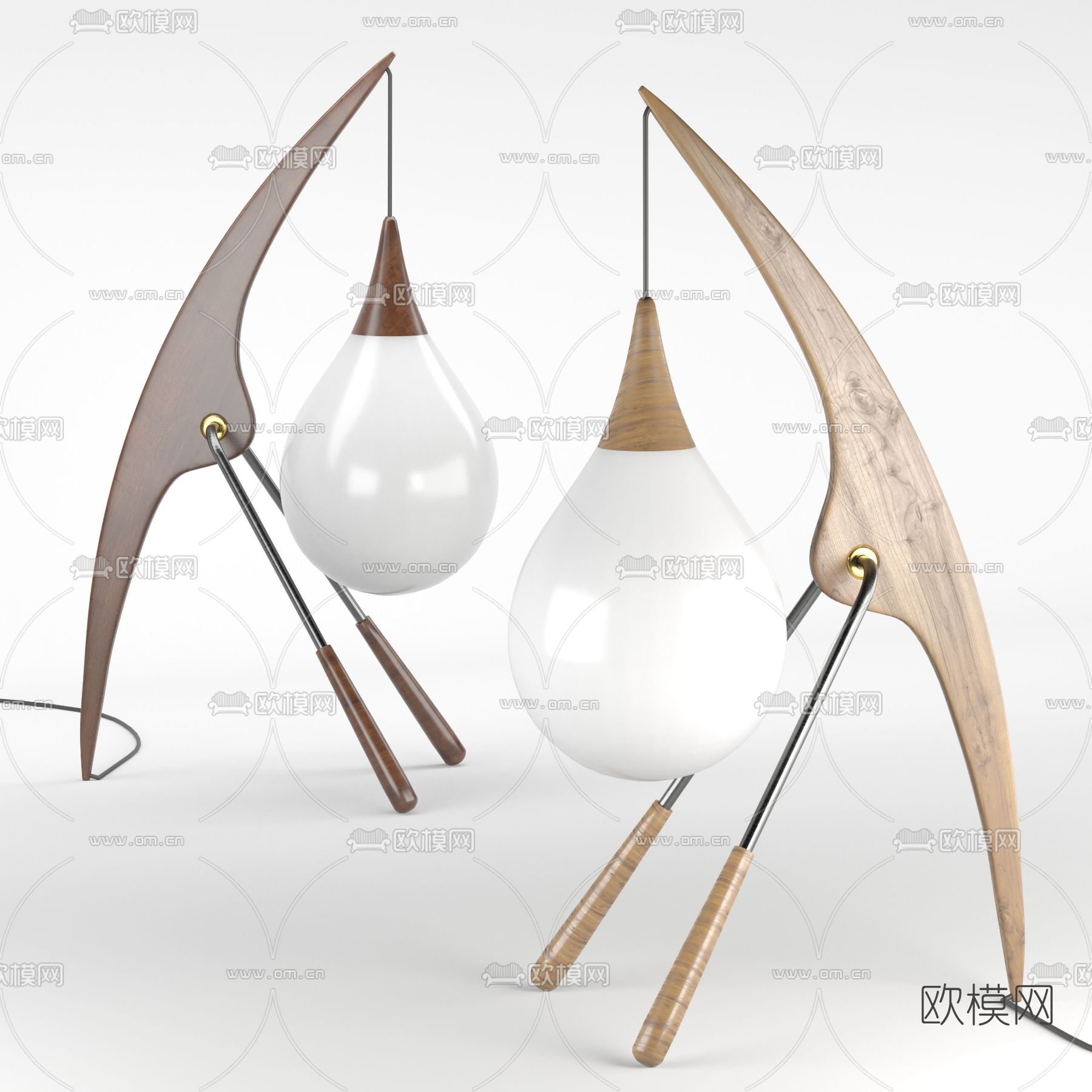 现代台灯免费3d模型下载