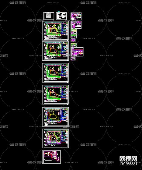 办公楼施工临时水电CAD施工图下载（渲染图9）