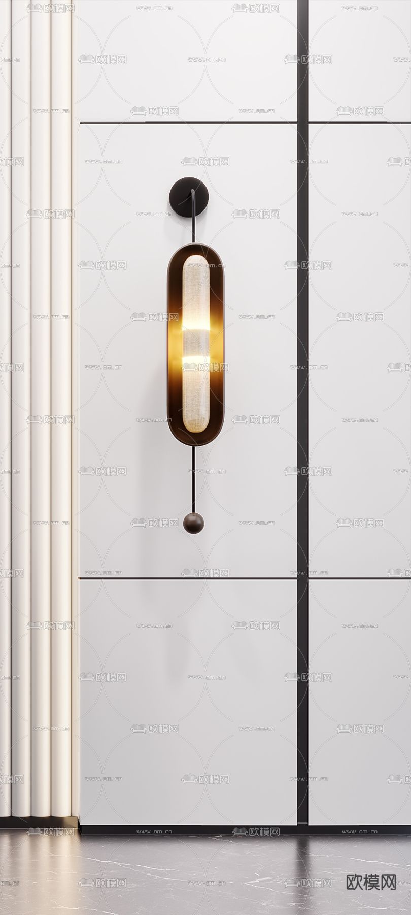 现代抽象金属雕塑3d模型下载（渲染图3）