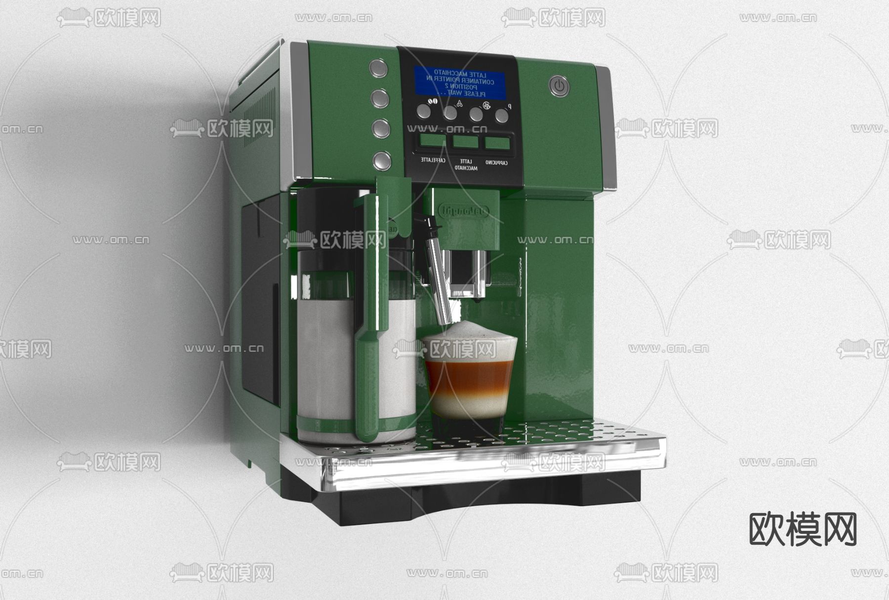 现代咖啡机免费3d模型下载