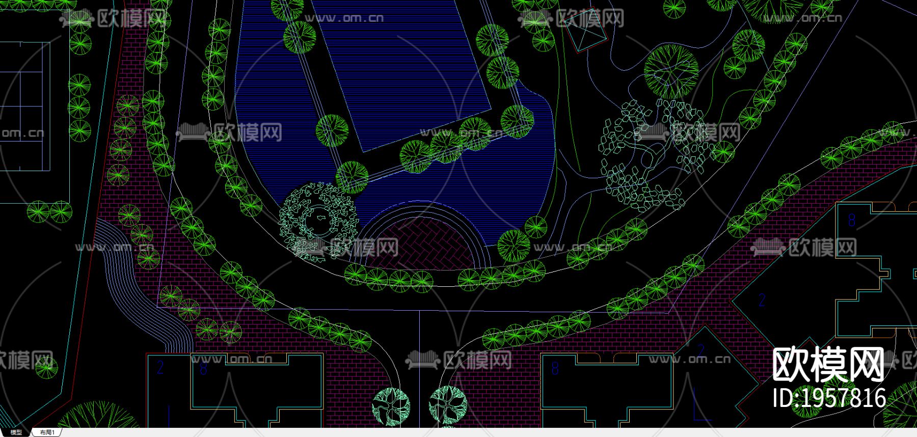 花园cad施工图下载（渲染图2）
