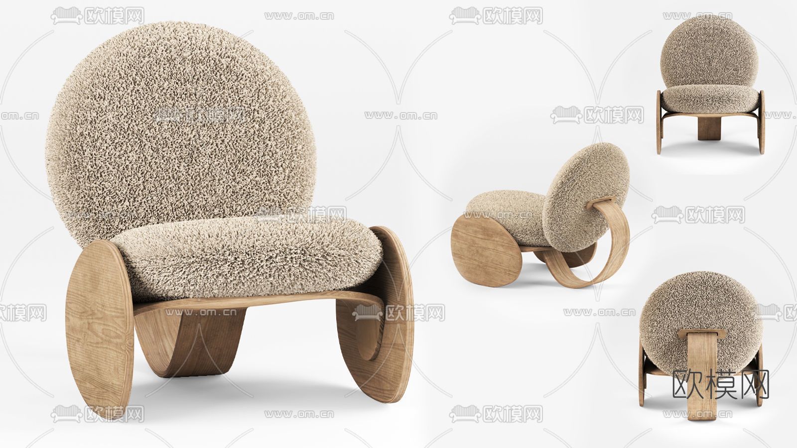 现代休闲沙发免费3d模型下载