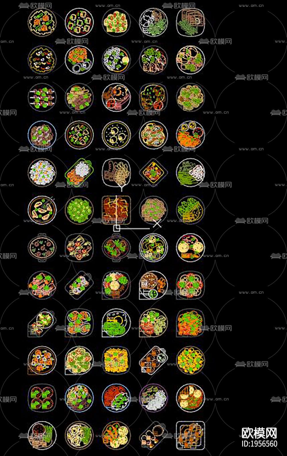 中式传统美食CAD图库下载（渲染图6）