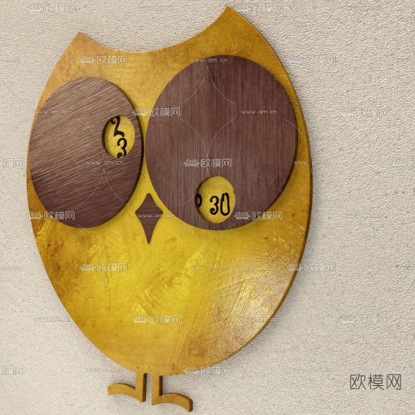 现代儿童挂钟免费3d模型下载