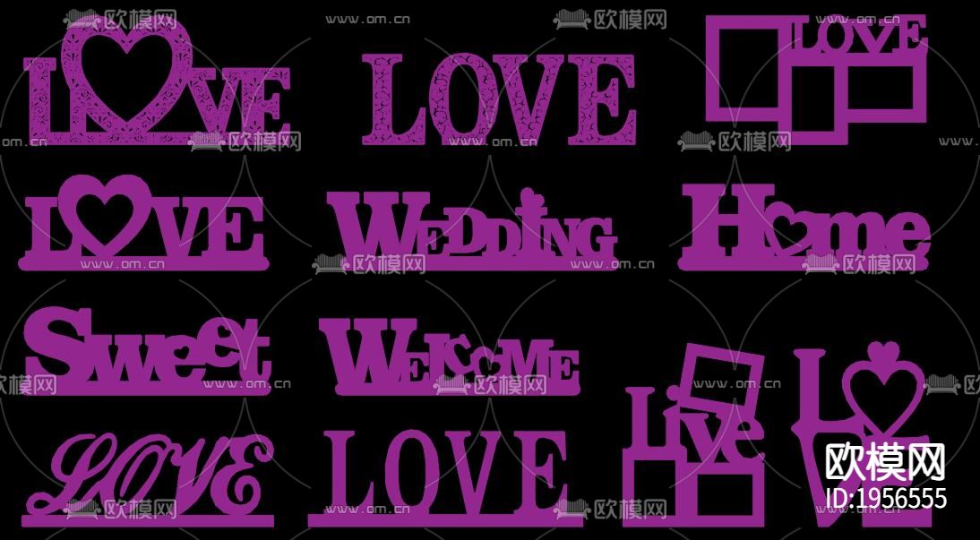 婚礼背板CAD图库下载（渲染图1）