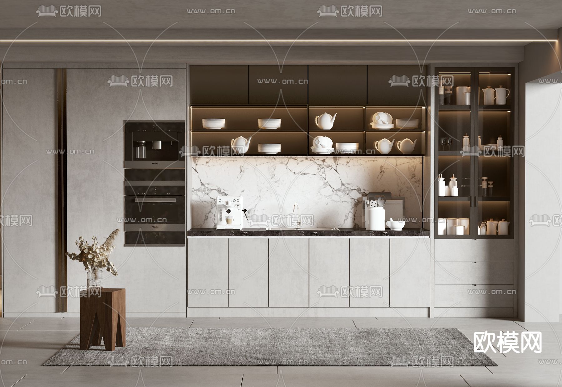 侘寂橱柜3d模型下载