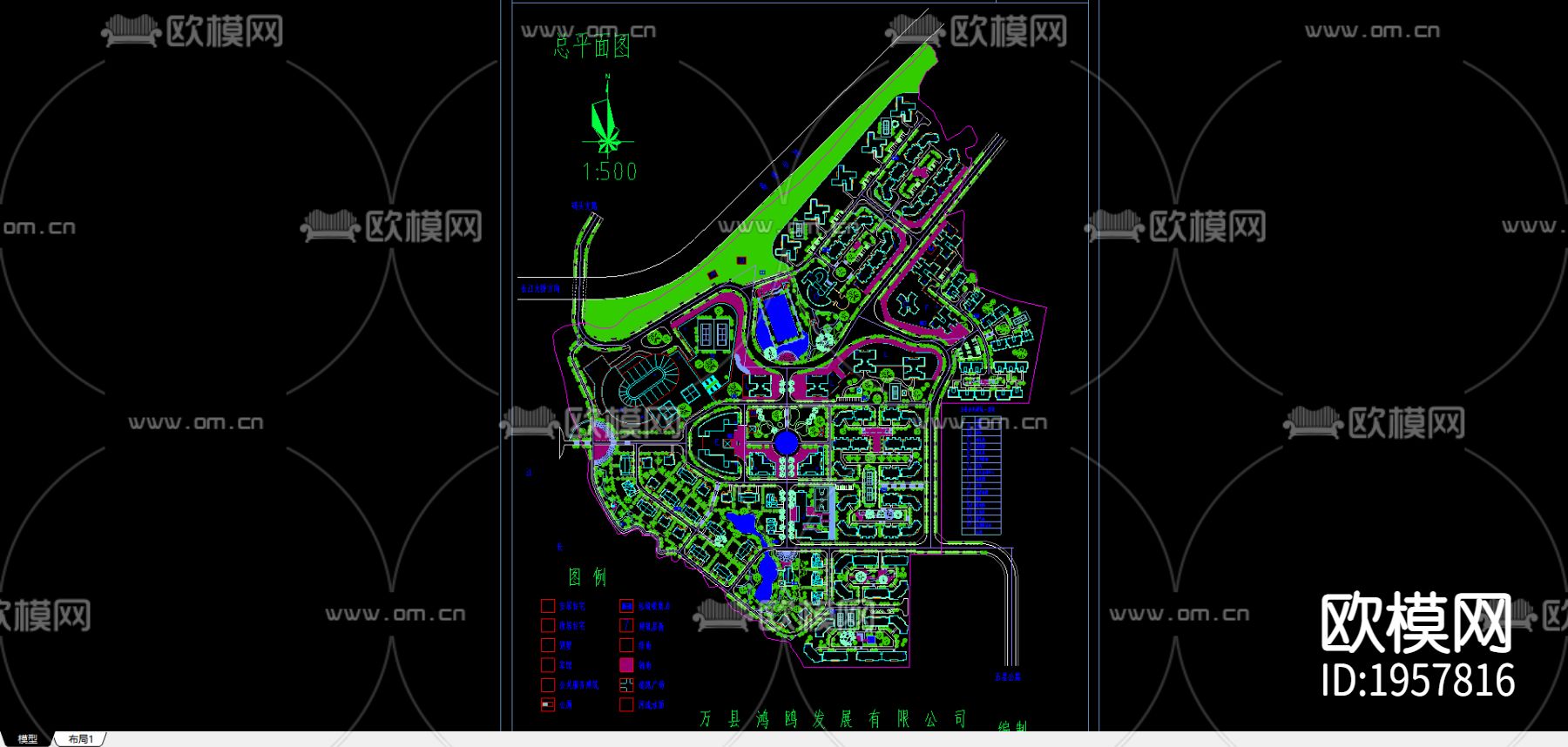 花园cad施工图下载（渲染图1）