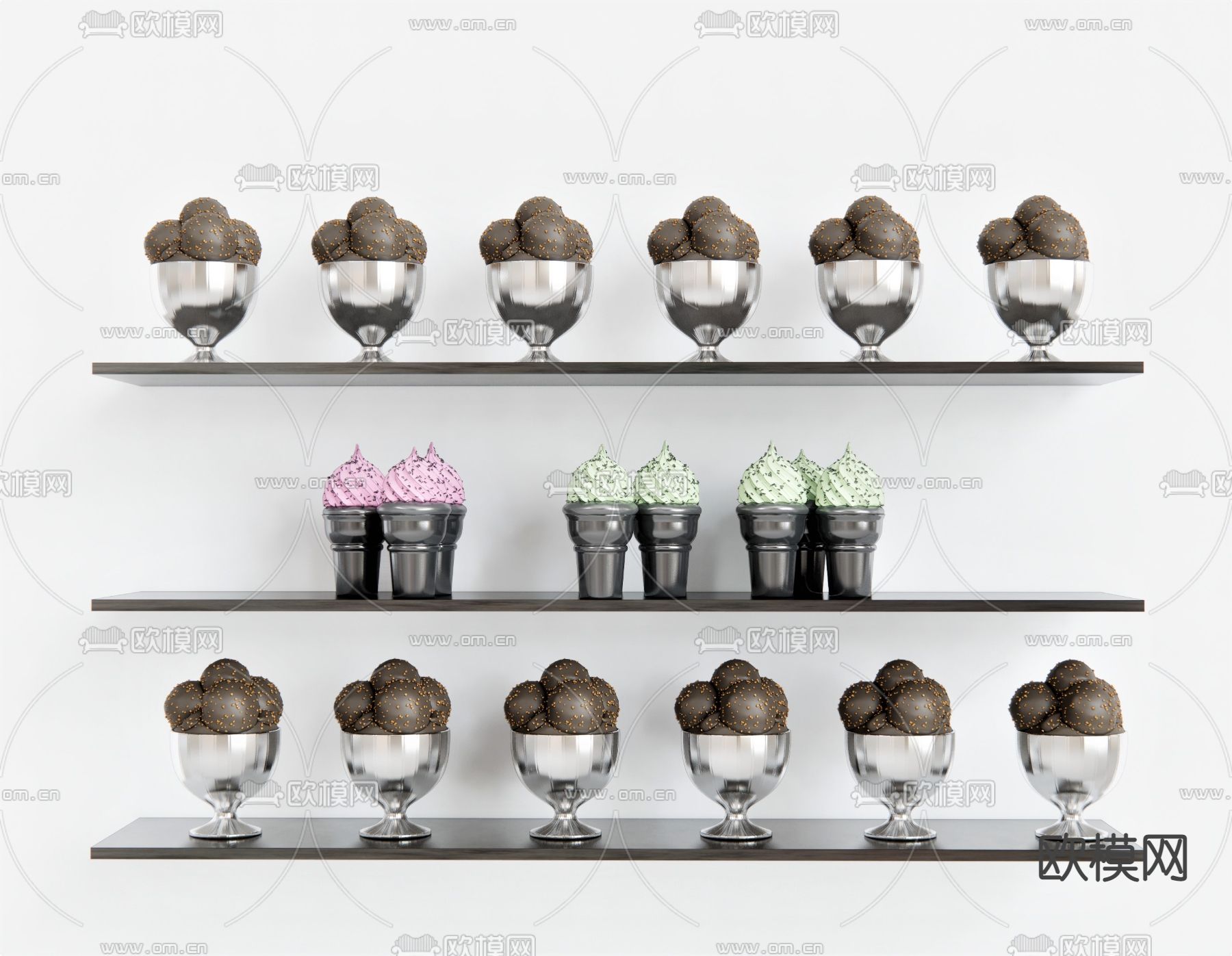 现代冷饮冰淇凌su模型下载（渲染图1）