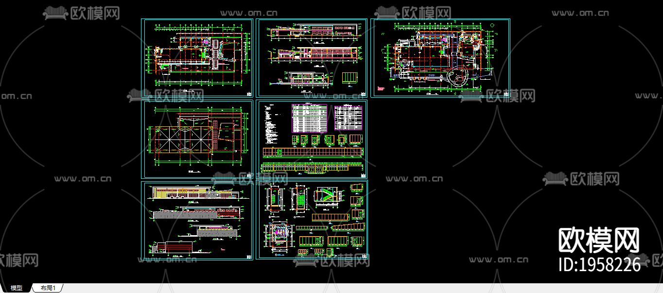 小超市施工图下载（渲染图1）