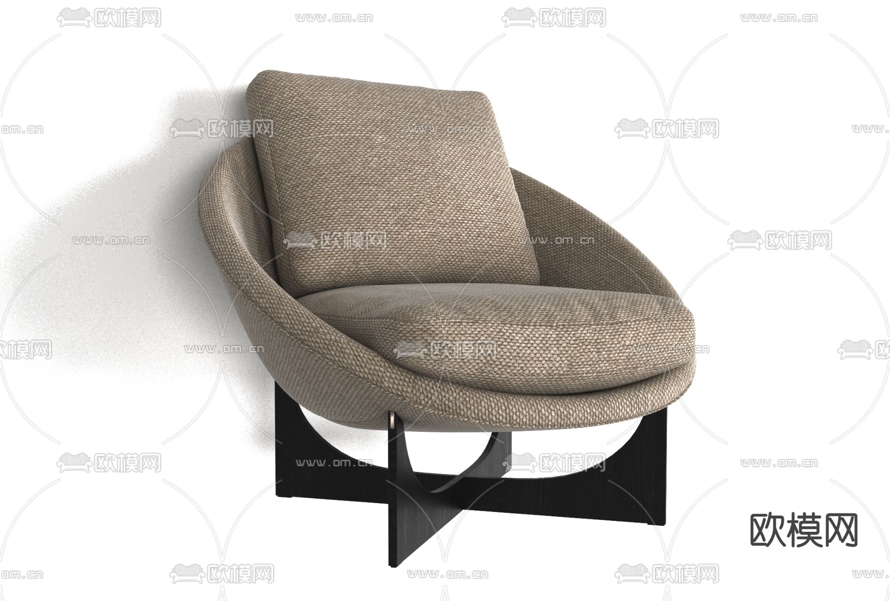 现代布艺休闲椅免费3d模型下载_ID11805533_3dmax免费模型-欧模网