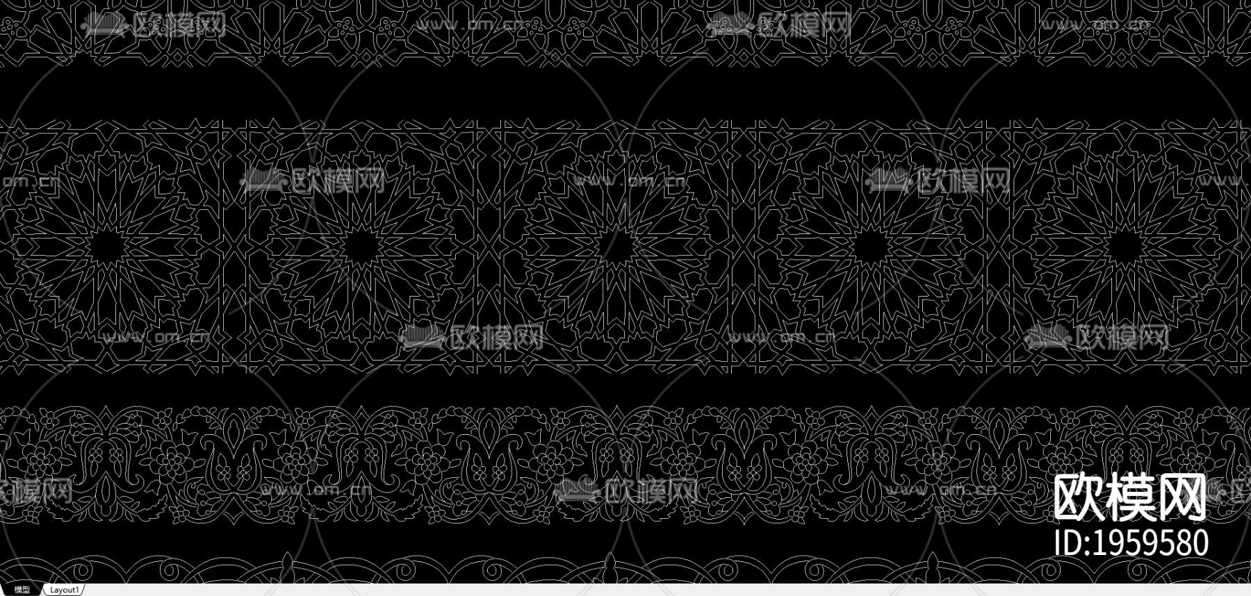 花纹cad图块下载（渲染图1）