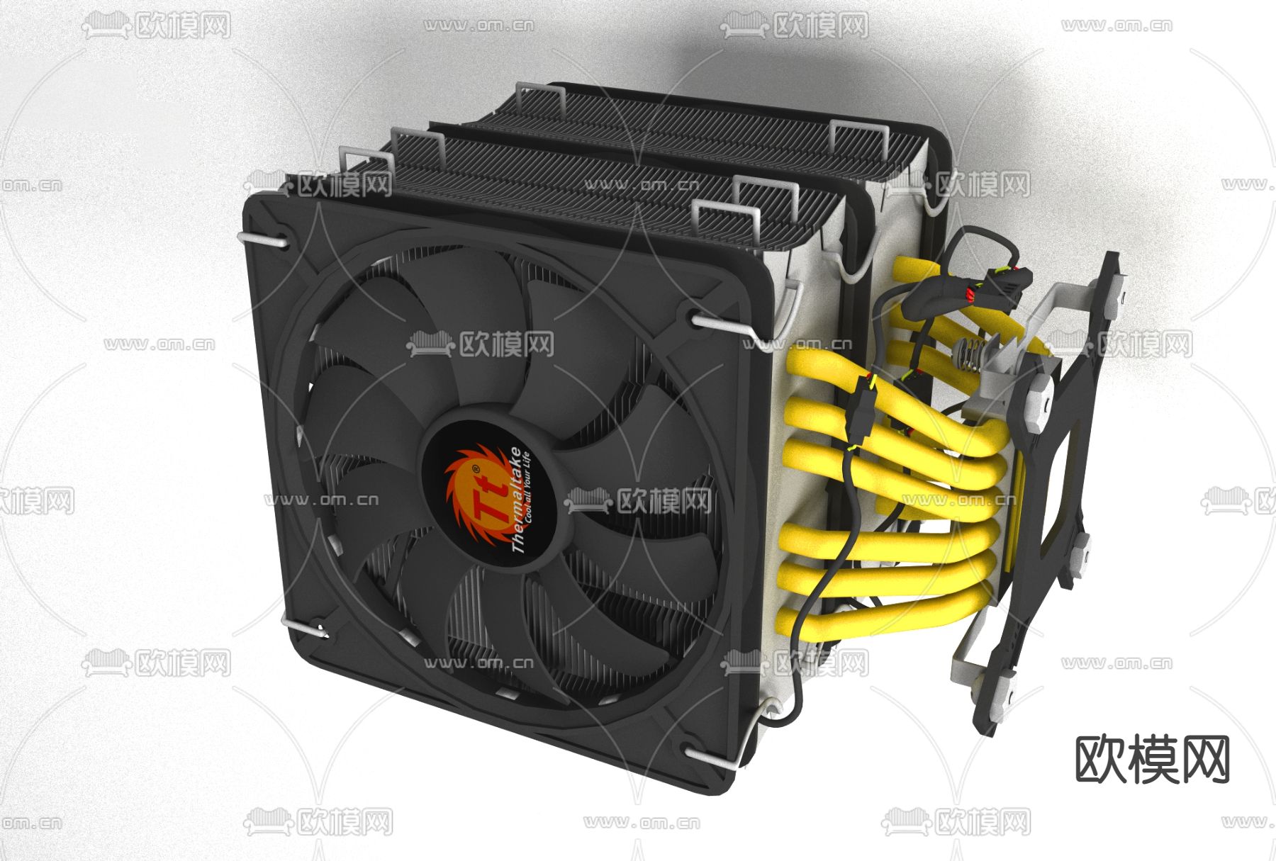 现代电脑风冷散热器免费3d模型下载