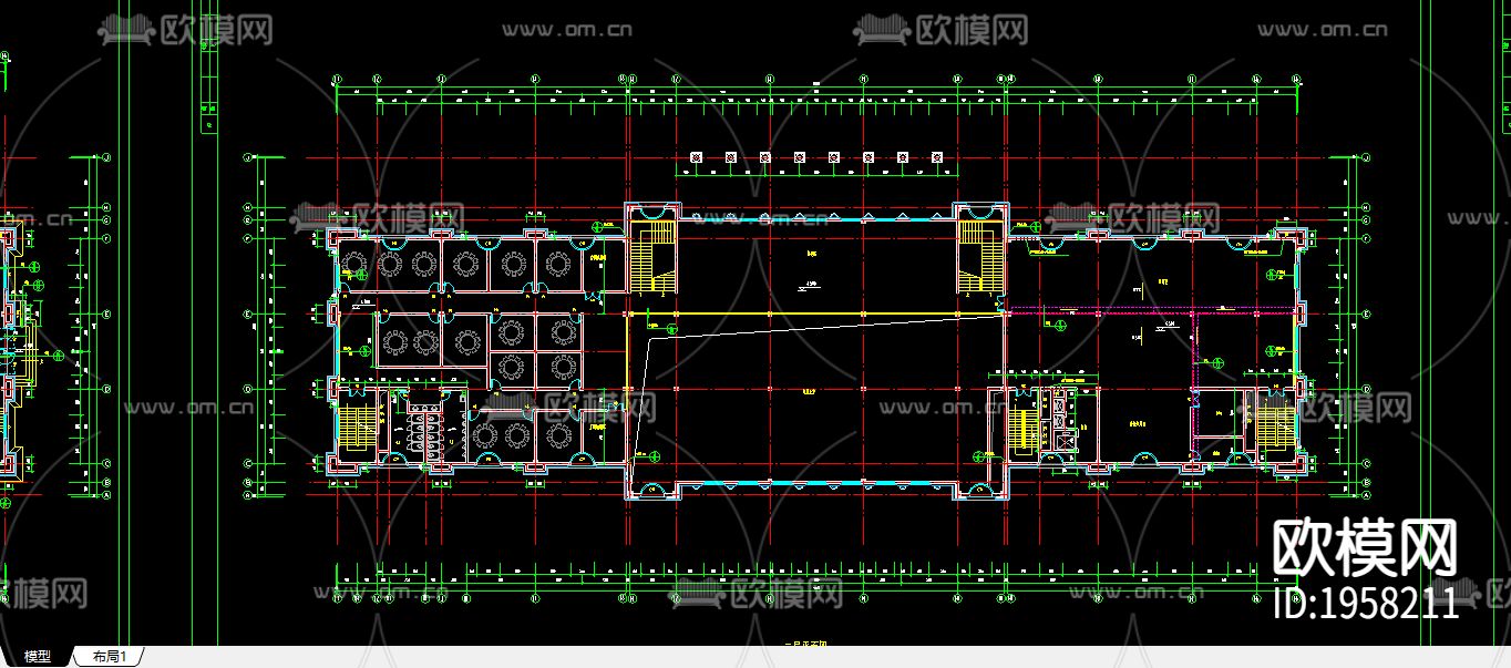 欧式酒店建筑施工图下载（渲染图2）