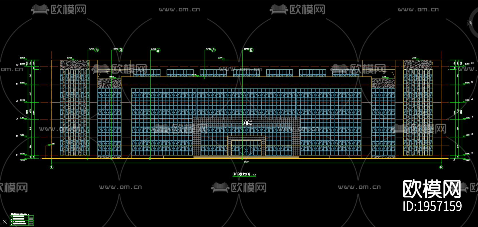 广东萨米特陶瓷总部大楼专业建筑图下载（渲染图3）