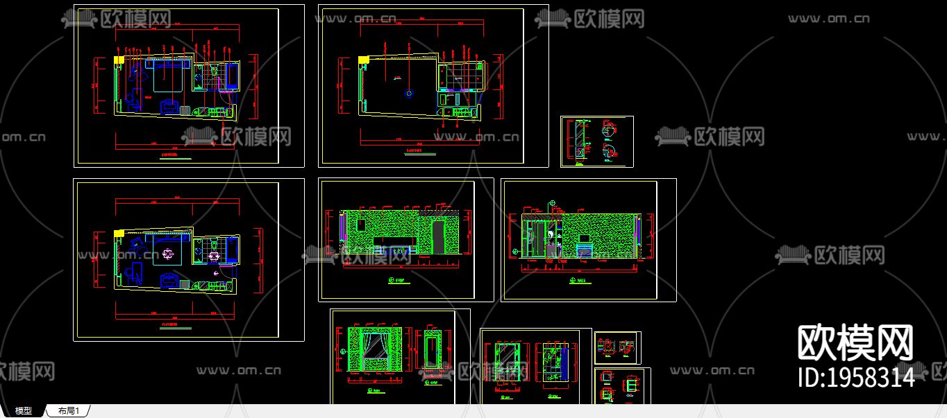 洒店样板房装修图下载（渲染图1）