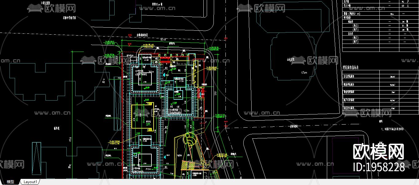 西单大厦总平面图下载（渲染图1）