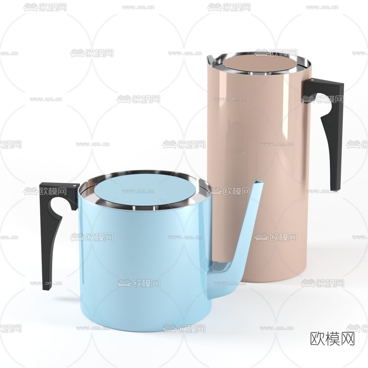 现代烧水壶免费3d模型下载