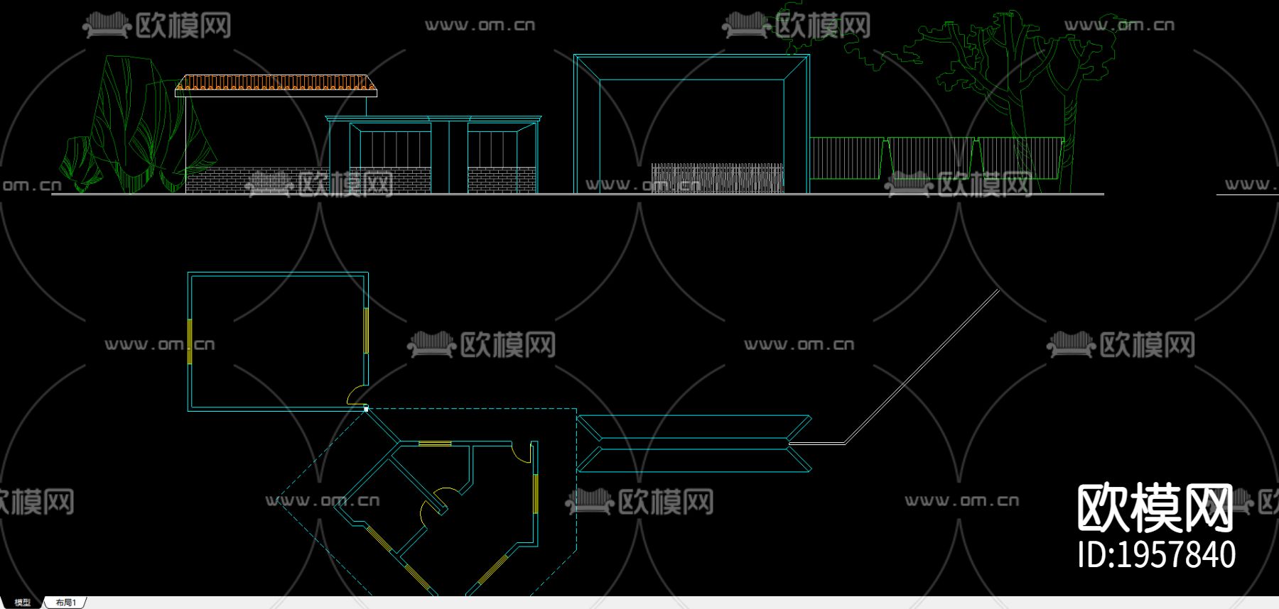某招待所方案下载（渲染图1）