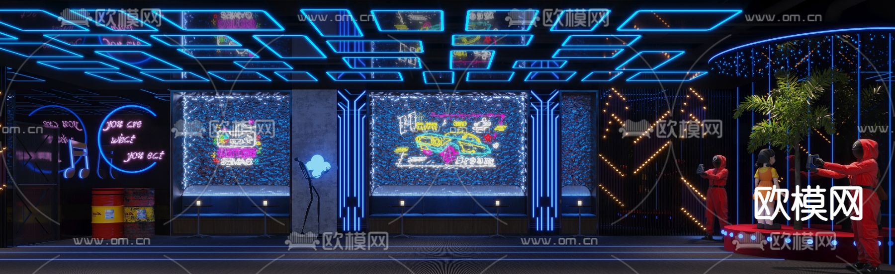 现代鱿鱼游戏剧本杀3d模型