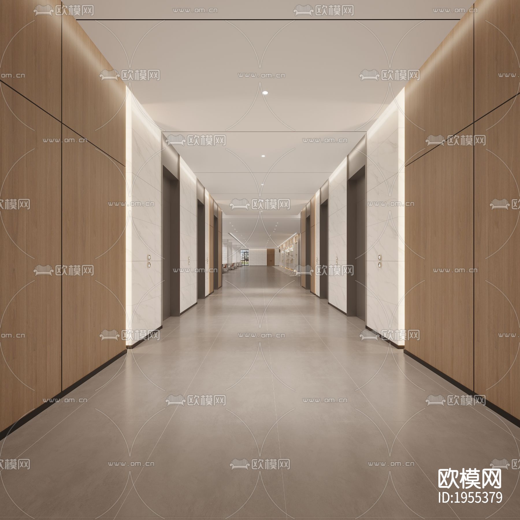 现代企业食堂餐厅后厨下载（渲染图7）