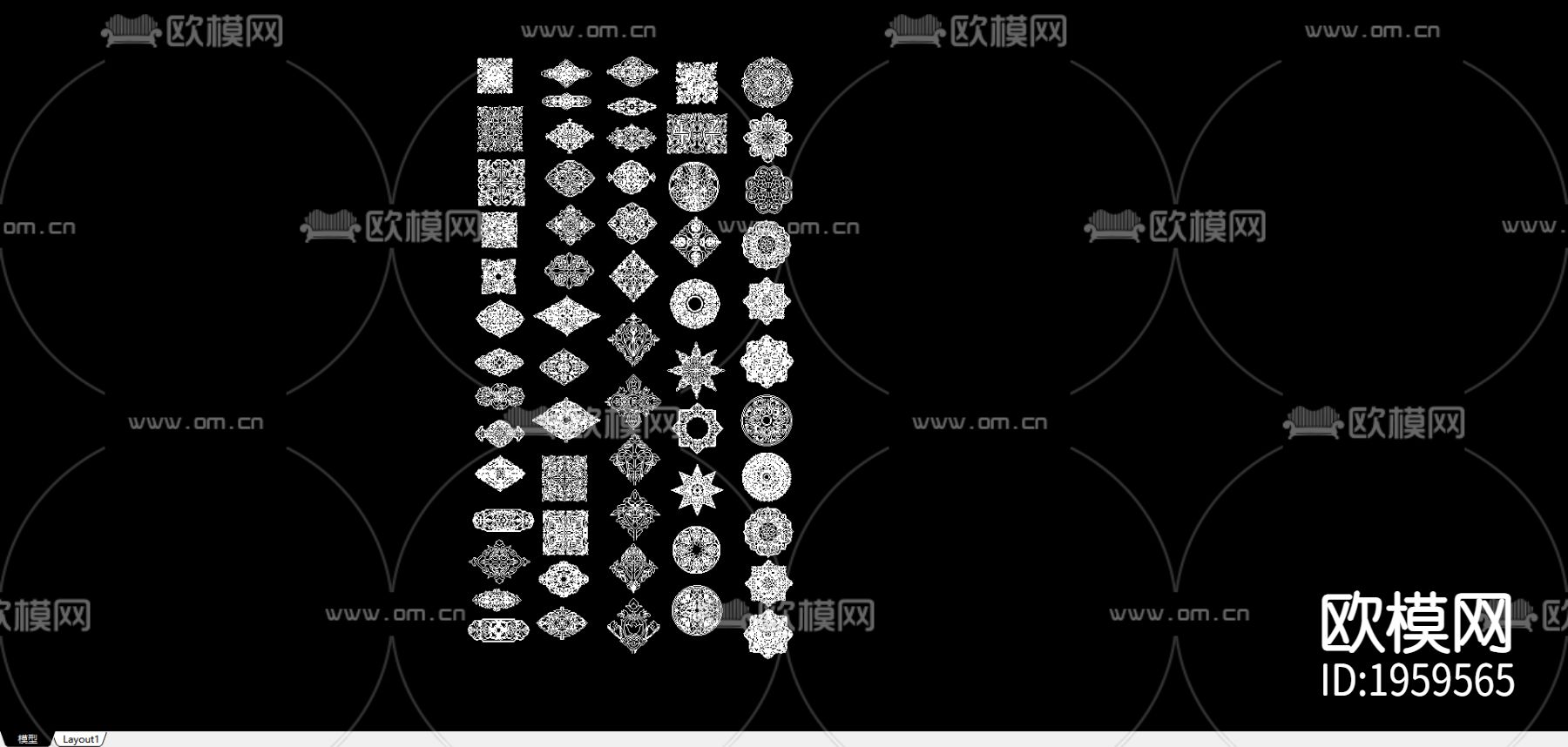 极品花纹cad图库下载（渲染图3）