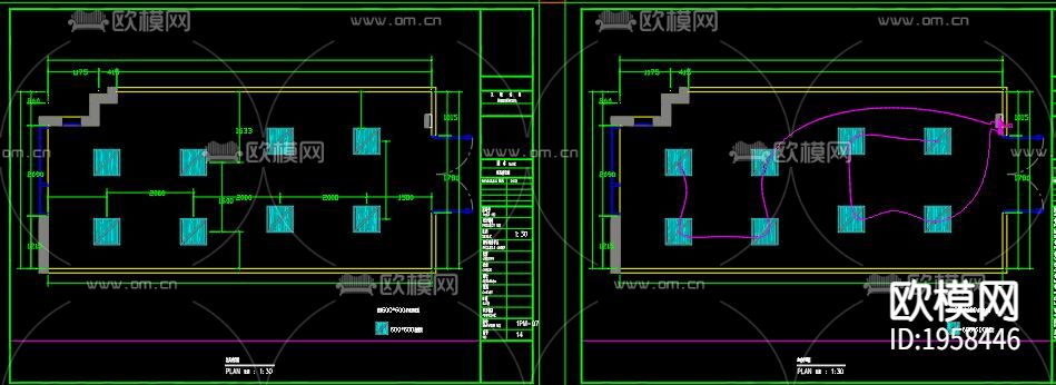 办公室平面布置下载（渲染图8）