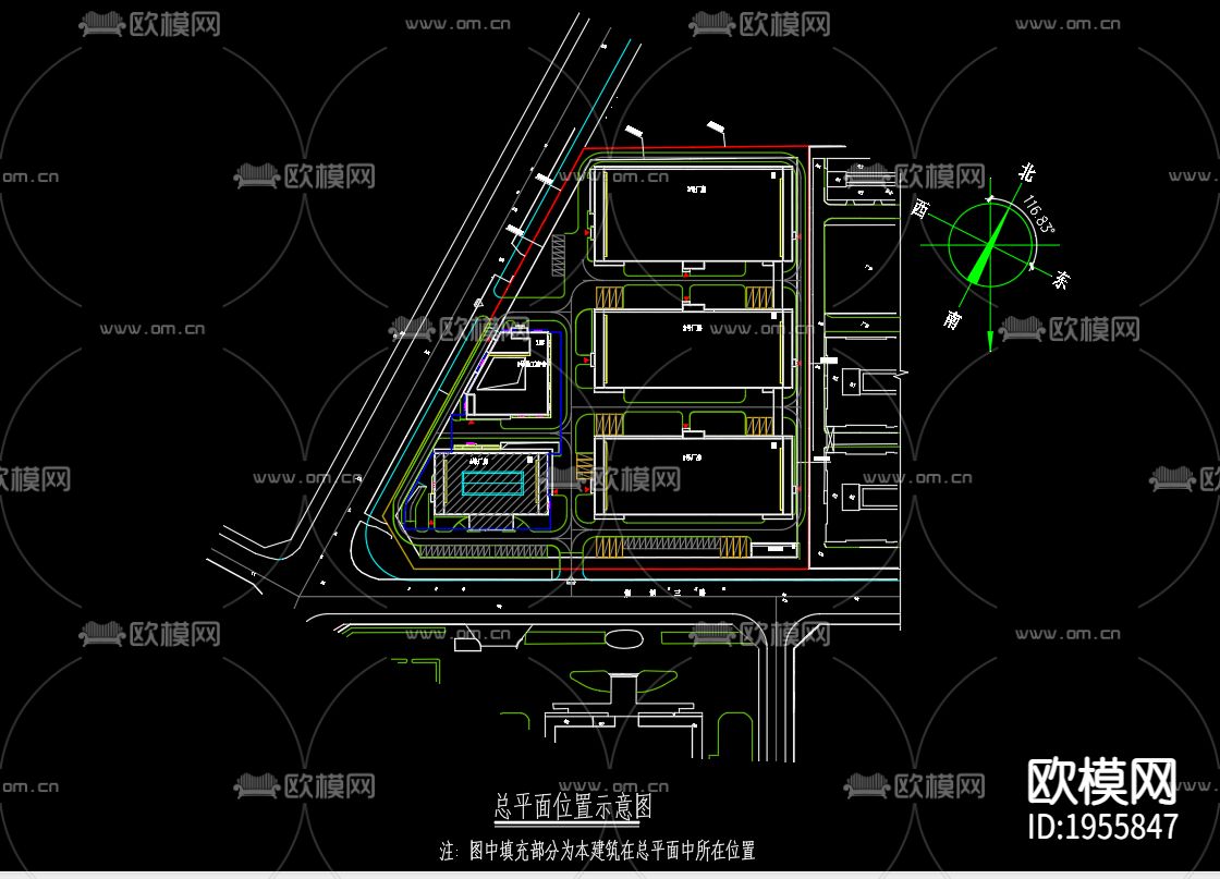 东莞艾米厂区专业建筑施工图下载（渲染图2）