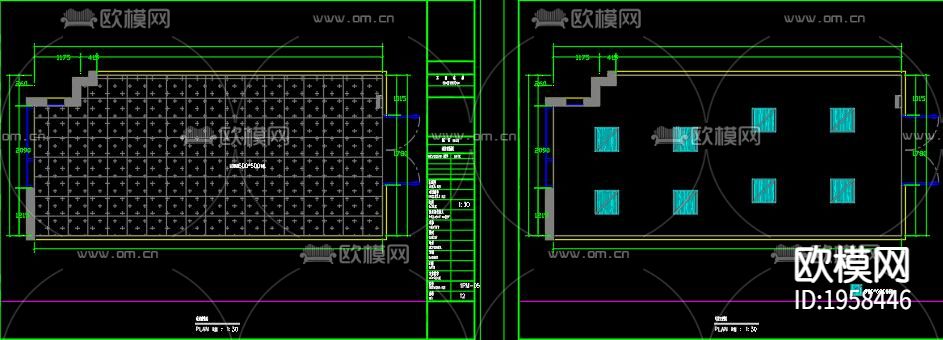 办公室平面布置下载（渲染图6）