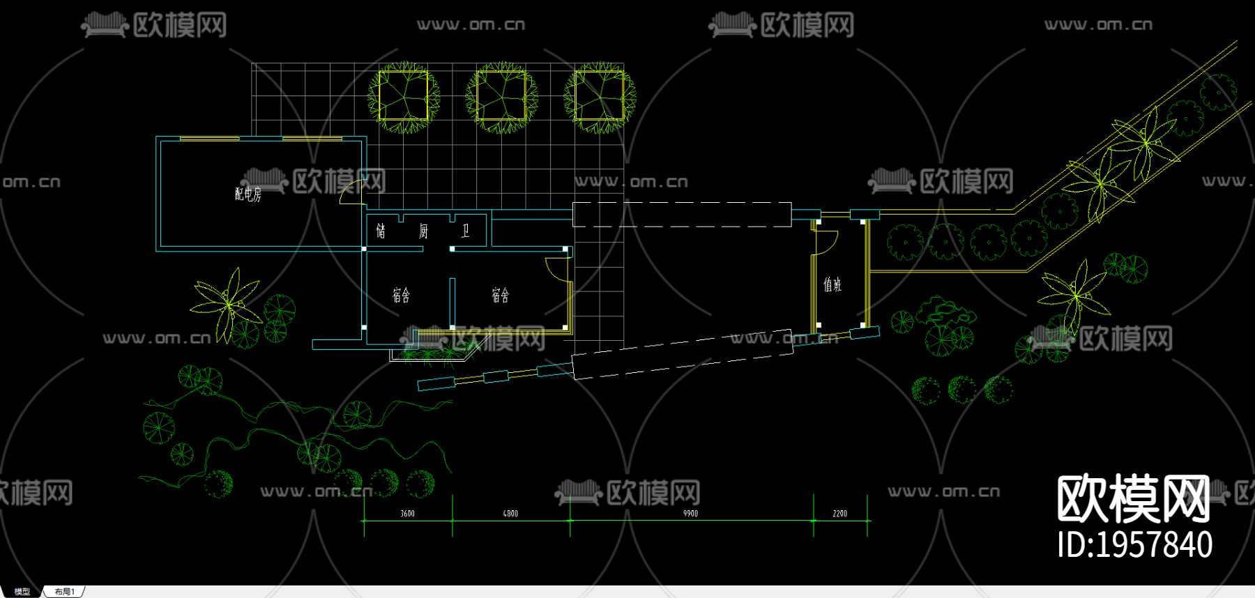 某招待所方案下载（渲染图2）