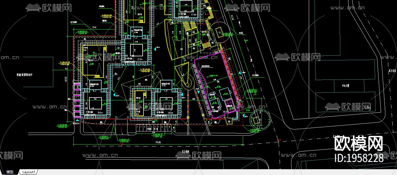 西单大厦总平面图下载（渲染图3）