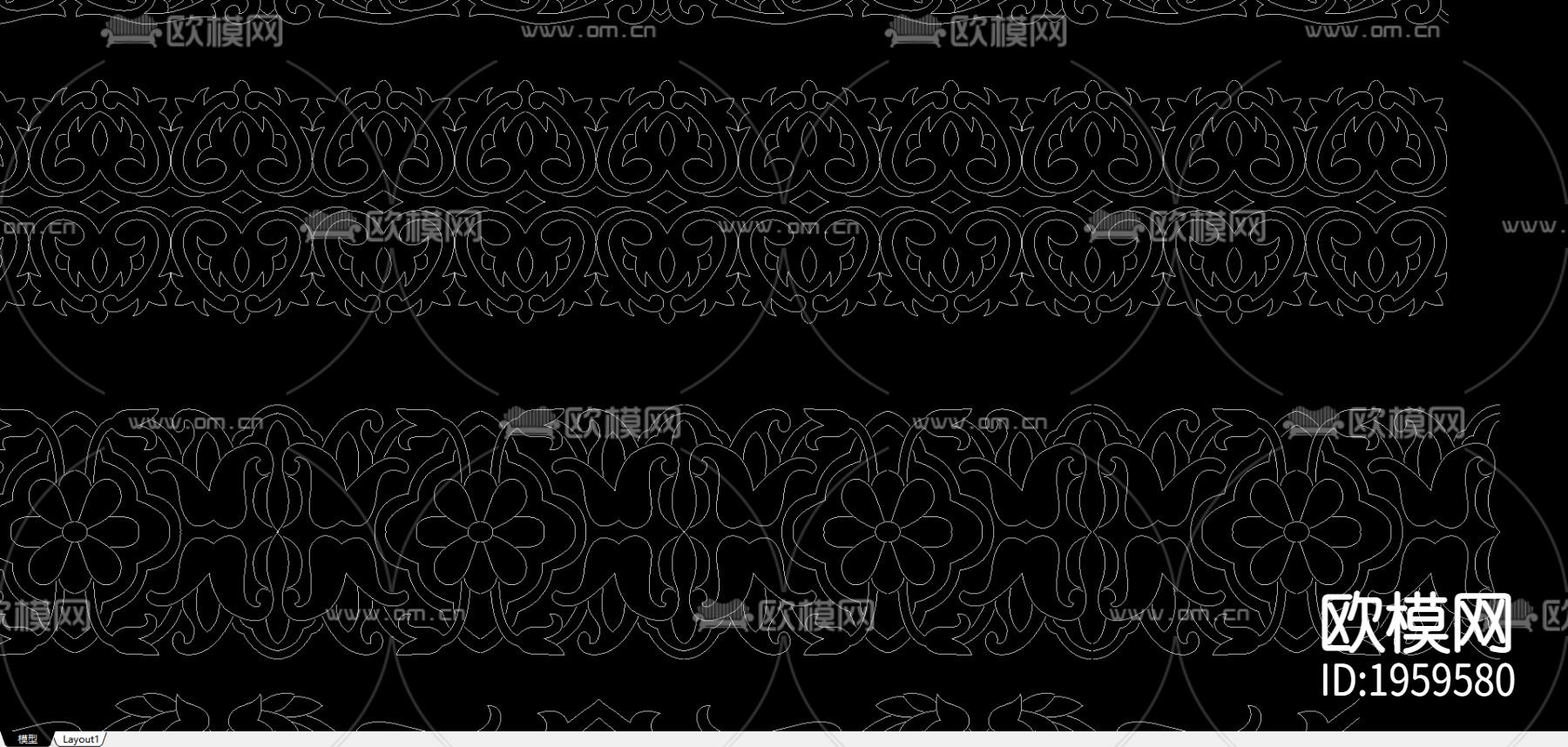 花纹cad图块下载（渲染图2）